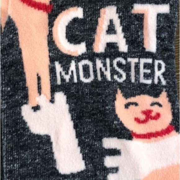 Blue Q NWT SOCKS Funny New Cat Monster Crazy Cat Lady Cat Lover Gift Gag Gift - Picture 6 of 11